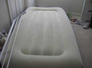 Poppable air bed - no more!